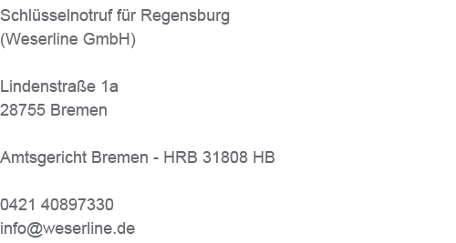 Impressum für Regensburg Impressum für Regensburg